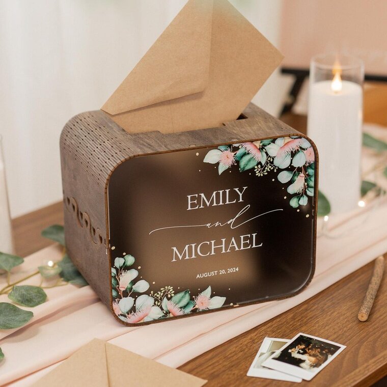 Wooden Wedding Card Box