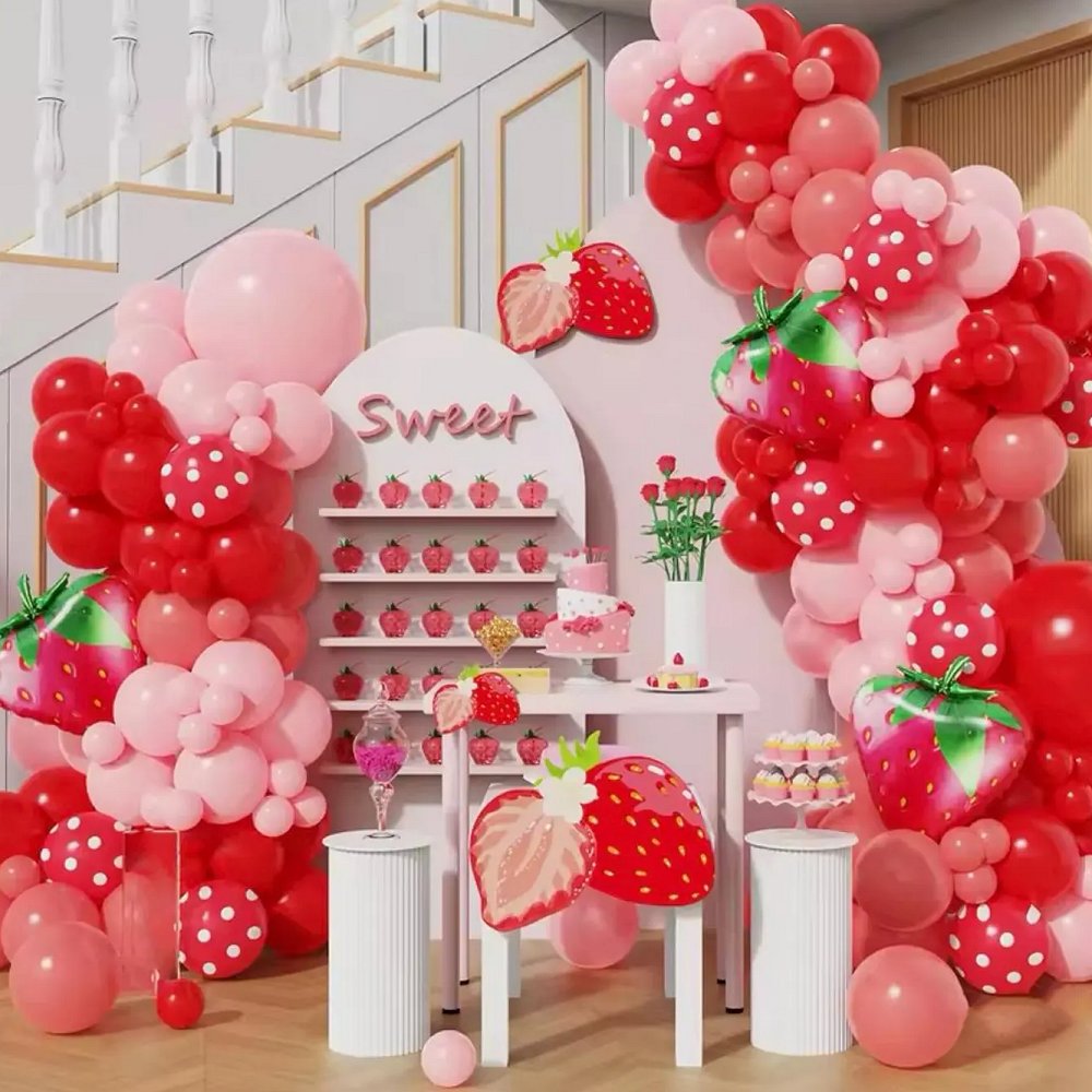 Strawberry Theme Balloon Arch Kit