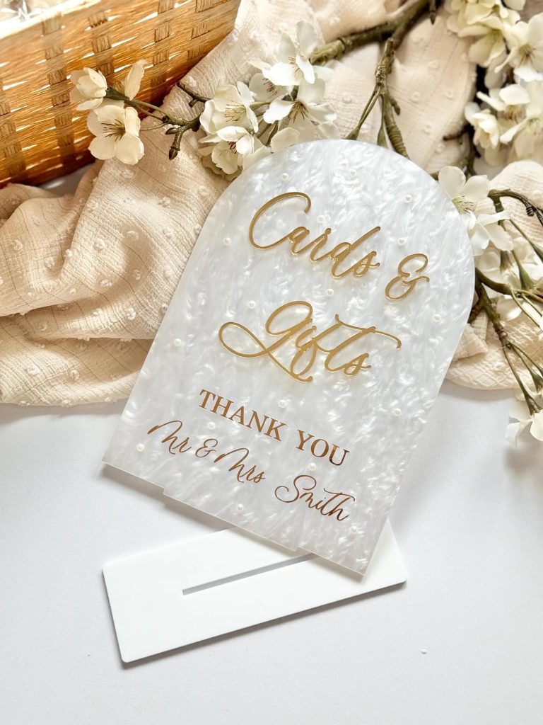 Pearl Acrylic Wedding Sign