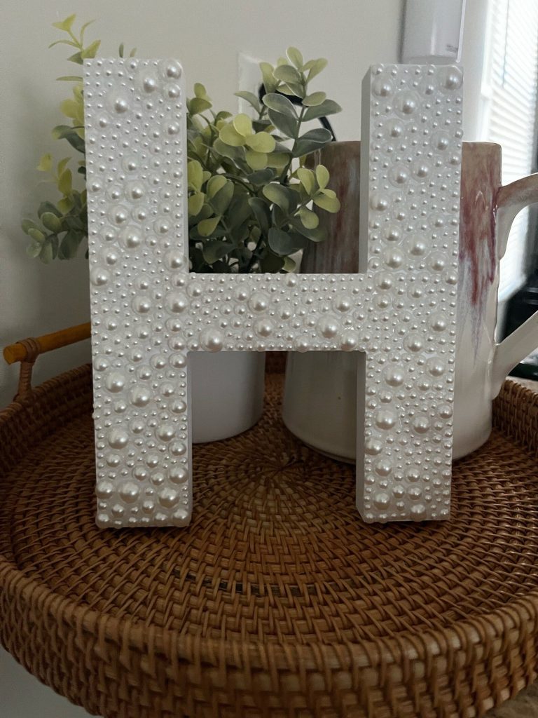 Custom Ivory Pearl Embellished Letter