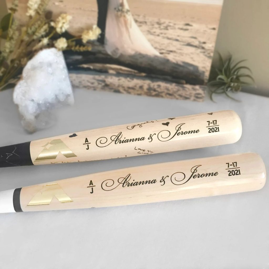 Sport Themed Wedding Baseball Bat Guest Book