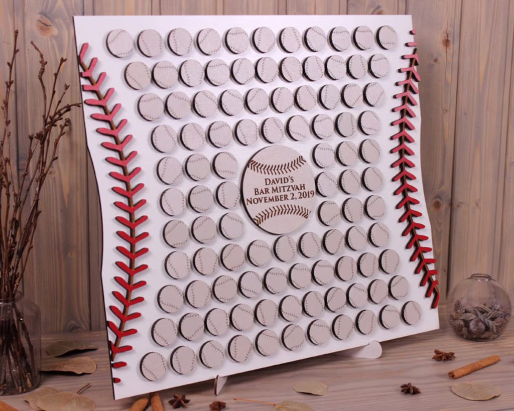 Baseball Themed Wedding Guest Book
