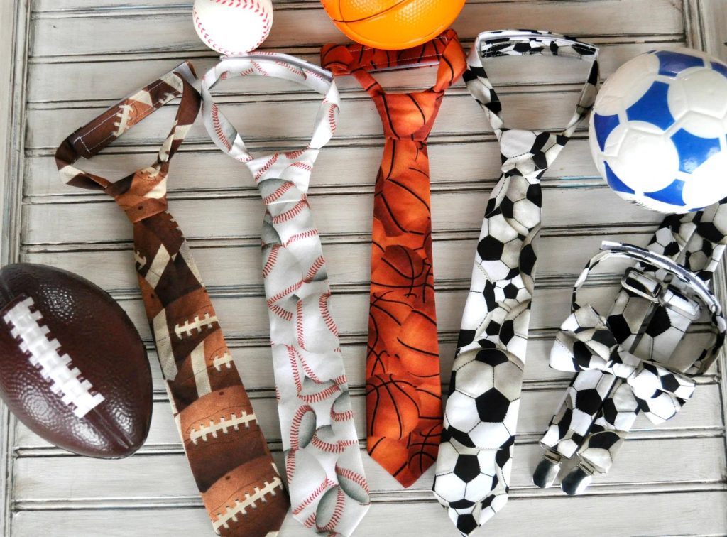 Sport Themed Wedding Tie & Suspender Set