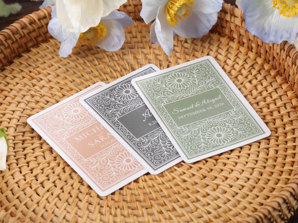 Floral Paying Card Guest Book